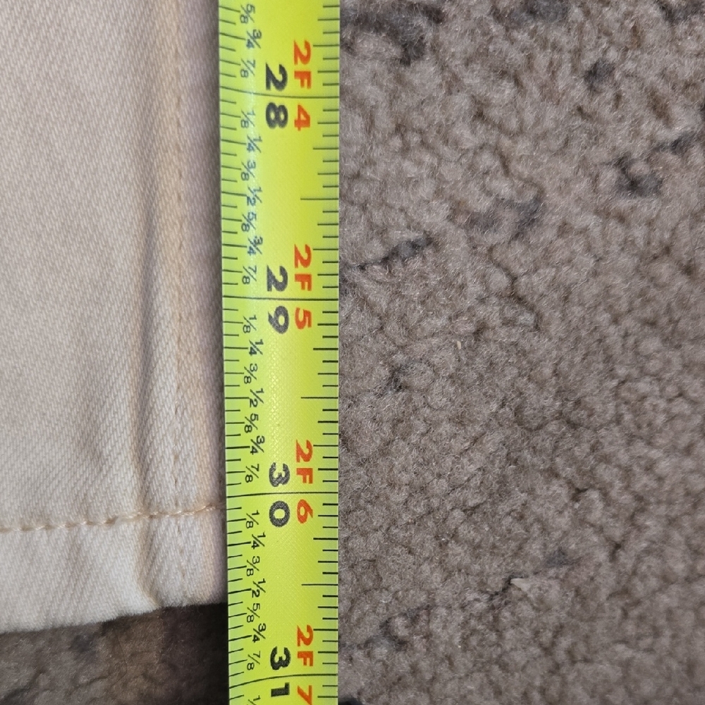 Vervet Los Angeles Distressed Wide Leg Cream Jeans, Size 26, NWT - Picture 11 of 16